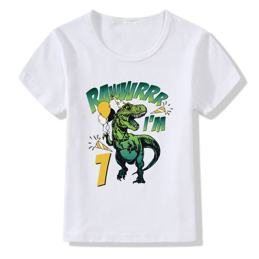 Kids Birthday T-Shirt Numbers 1–9