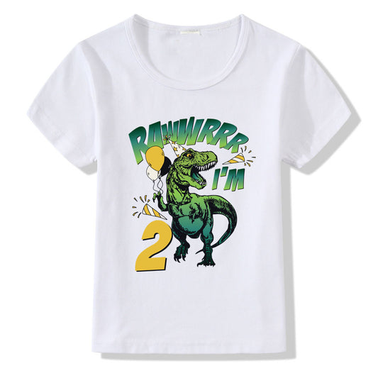 Kids Birthday T-Shirt Numbers 1–9