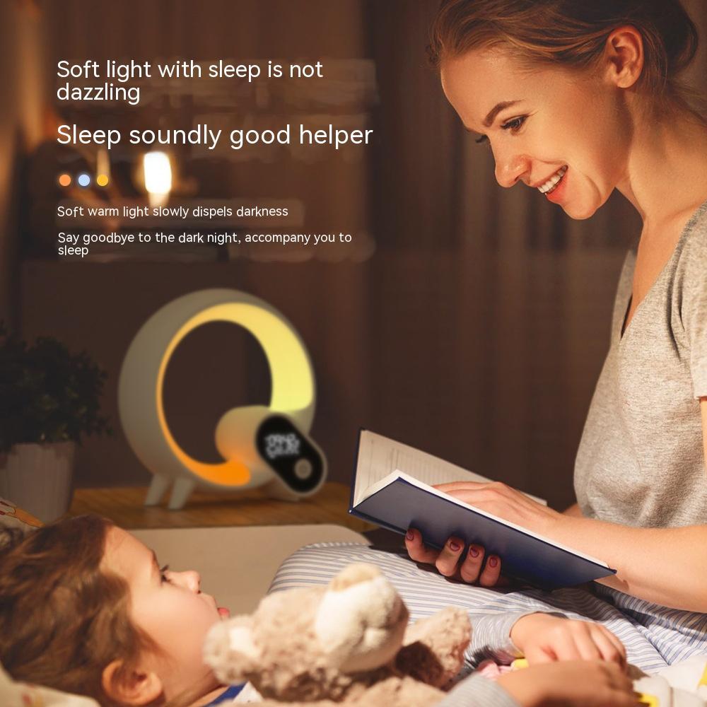 Creative Q Light Alarm Clock with Bluetooth Speaker & Sunrise Light