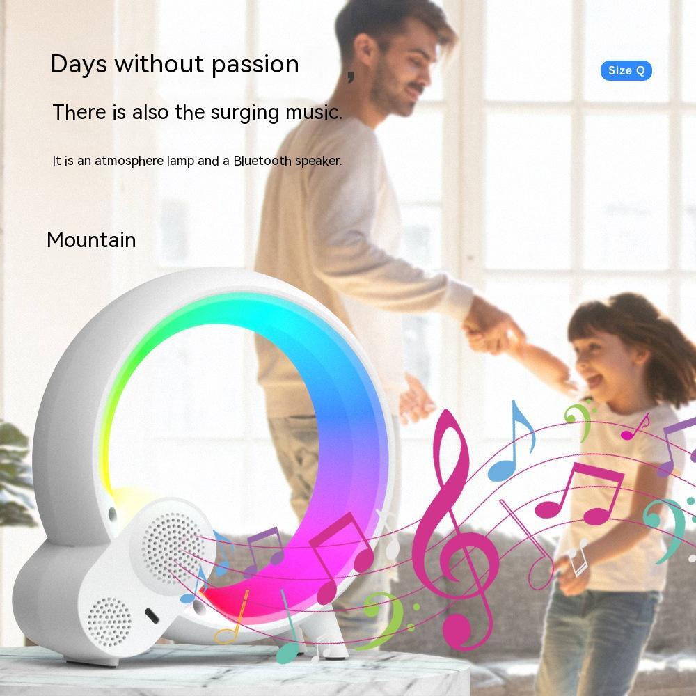 Creative Q Light Alarm Clock with Bluetooth Speaker & Sunrise Light