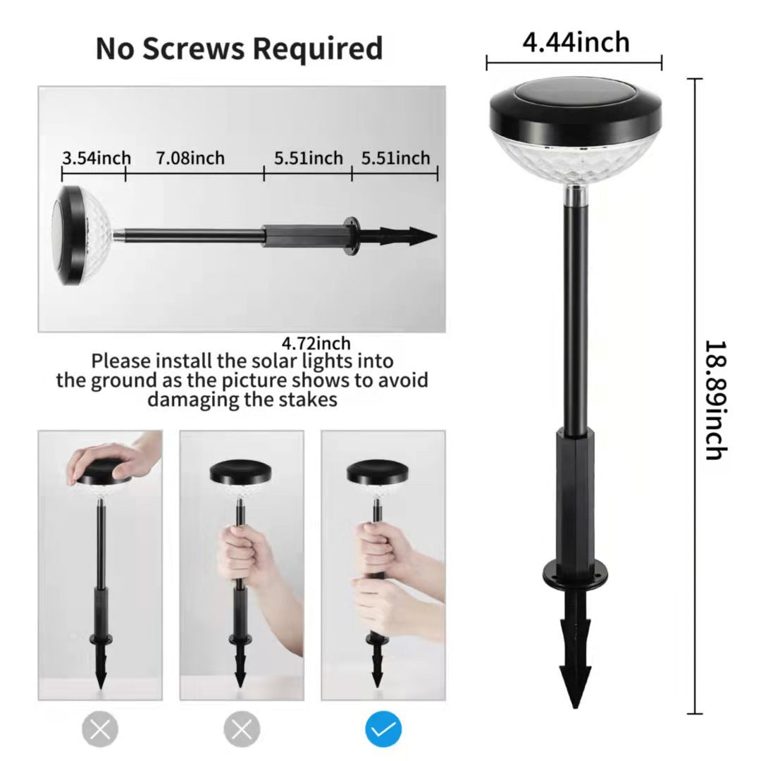 Solar Lawn Projection Light – Colorful Water Drop Garden Light