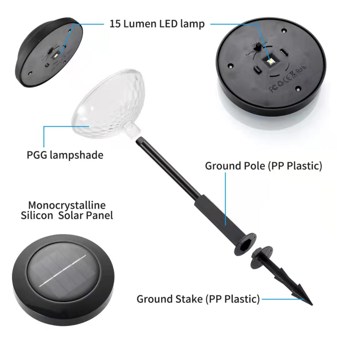 Solar Lawn Projection Light – Colorful Water Drop Garden Light